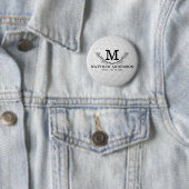 ゴルフパーソナライズされたボールパターン名モノグラム年齢 缶バッジ (インサイチュ)