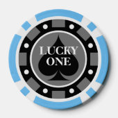 ゴルフパーソナライズされたボールマーカートランプのポーカーチップ ポーカーチップ (裏面)