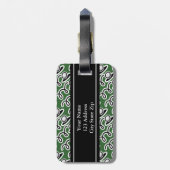 ゴルフパーソナライズされたボール付き荷札デザイン ラゲッジタグ (裏面縦)