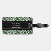 ゴルフパーソナライズされたボール付き荷札デザイン ラゲッジタグ (裏面横)