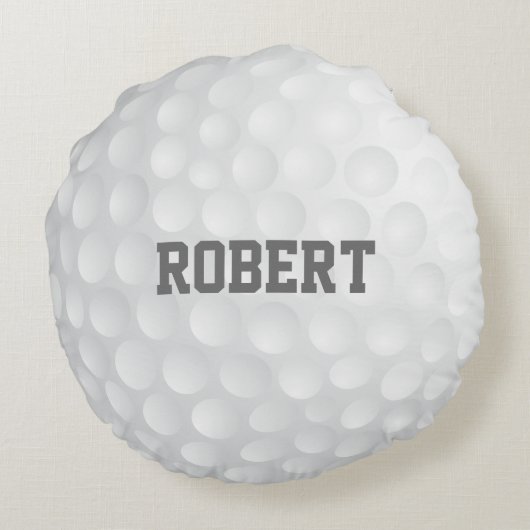 ゴルフパーソナライズされたボール枕 ラウンドクッション (裏面)