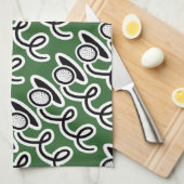 ゴルフパーソナライズされたボール模様のゴルフタオル キッチンタオル (四つ折り)