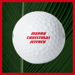 ゴルフパーソナライズされたボール、メリークリスマス ゴルフボール<br><div class="desc">このパーソナライズされたゴルフボールは素晴らしゴルファーのクリスマスギフトお気に入りのだ！ボール失ったを簡単に識別して戻すことができる。文字が赤い – 簡単に変更できる。ゴルファーが好きになるぞ！All Rights Reserved © 2015 Alan & Marcia Socolik.</div>