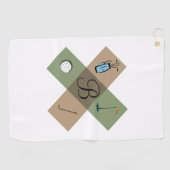 ゴルフパーソナライズされたロゴ ゴルフタオル (横)