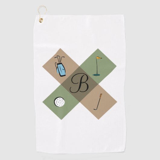 ゴルフパーソナライズされたロゴ ゴルフタオル (正面)