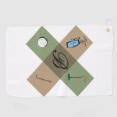 ゴルフパーソナライズされたロゴ ゴルフタオル (横)