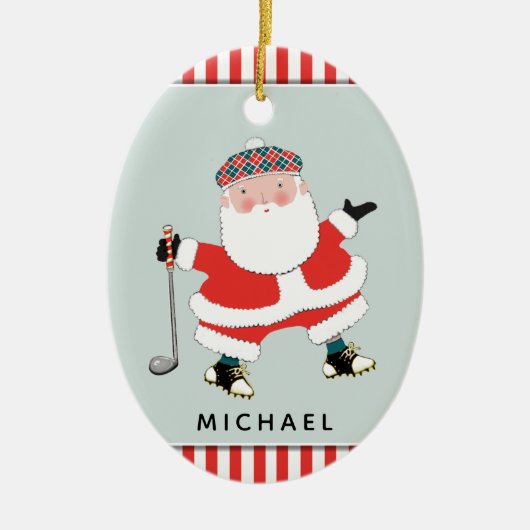 ゴルフパーソナライズされた収集可能セラミックオーナメント セラミックオーナメント (正面)