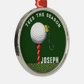 ゴルフパーソナライズされた収集可能 メタルオーナメント (右)