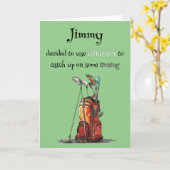 ゴルフパーソナライズされた引退 カード (黄色い花)