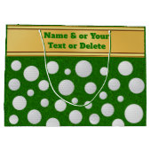 ゴルフパーソナライズされた抱き枕、ゴルフボール ラージペーパーバッグ (裏面)