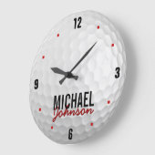 ゴルフパーソナライズされた時計 ラージ壁時計 (傾斜)