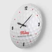 ゴルフパーソナライズされた時計 ラージ壁時計 (傾斜)