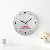 ゴルフパーソナライズされた時計 ラージ壁時計 (ホーム)