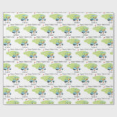 ゴルフパーソナライズされた父親の日名 ラッピングペーパー (フラット)