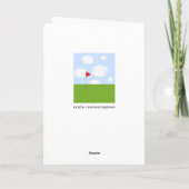 ゴルフパーソナライズされた誕生日 カード (裏面)