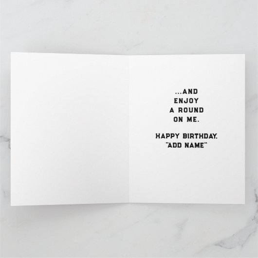 ゴルフパーソナライズされた誕生日 カード (内部)