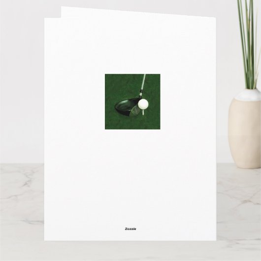 ゴルフパーソナライズされた誕生日 カード (裏面)