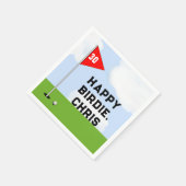 ゴルフパーソナライズされた誕生日 スタンダードカクテルナプキン (角)