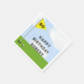 ゴルフパーソナライズされた誕生日 スタンダードカクテルナプキン (角)