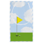 ゴルフパーソナライズされた誕生日 スモールペーパーバッグ (裏面)