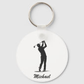 ゴルフパーソナライズされた選手ゴルファーのゴルフ名 キーホルダー (正面)