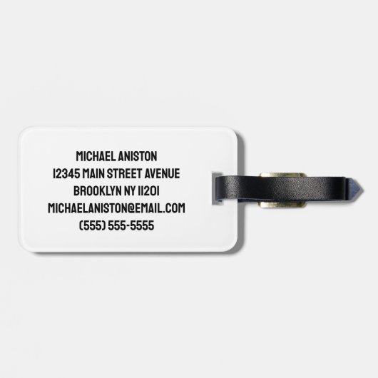 ゴルフパーソナライズされた選手ゴルファーのゴルフ名 ラゲッジタグ (裏面横)