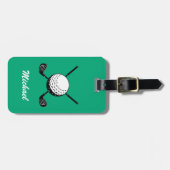 ゴルフパーソナライズされた選手ゴルファーのゴルフ名 ラゲッジタグ (正面横)