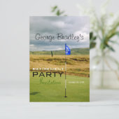 ゴルフパーソナライズな退職のパーティの招待状 招待状 (スタンド正面)