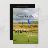 ゴルフパーソナライズな退職のパーティの招待状 招待状 (正面/裏面)