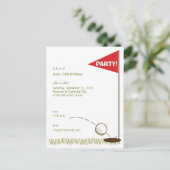 ゴルフパーティの招待状 インビテーションポストカード (スタンド正面)