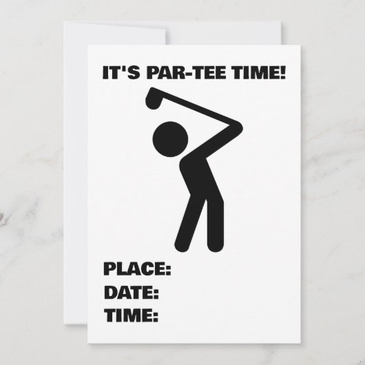 ゴルフパーティの招待状 招待状 (正面)