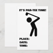 ゴルフパーティの招待状 招待状 (正面/裏面)