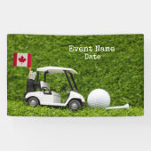 ゴルフパーティーとカナダの旗  横断幕 (横)