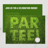 ゴルフパーティーのカスタマイズ可能な招待状 招待状 (正面/裏面)