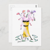 ゴルフパーティーのバッグ、贅沢なfernandes ポストカード (正面/裏面)