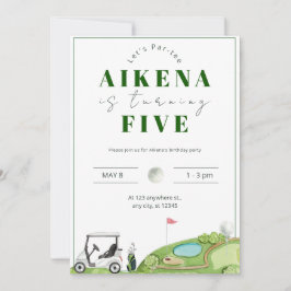 ゴルフパーティーキッズバースデーパーティー 招待状