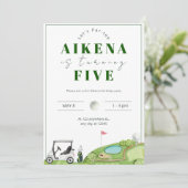 ゴルフパーティーキッズバースデーパーティー 招待状 (スタンド正面)