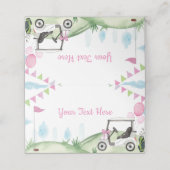 ゴルフパーティーピンクガール誕生日座席表 プレイスカード (外部開封)