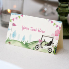 ゴルフパーティーピンクガール誕生日座席表 プレイスカード