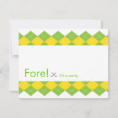 ゴルフパーティー名門私立校風のパーティの招待状 招待状 (正面)