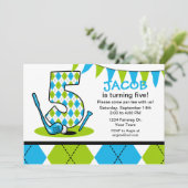 ゴルフパーティー第5誕生日 招待状 (スタンド正面)