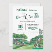 ゴルフパーティー第50回五誕生日グリーンゴルフコース 招待状 (正面)