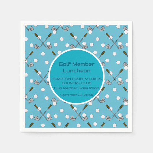 ゴルフパーティー紙カクテルナプキン スタンダードカクテルナプキン (正面)