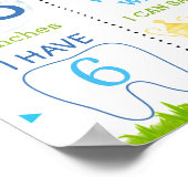 ゴルフパーティー誕生日マイルストーン標識 ポスター (角)