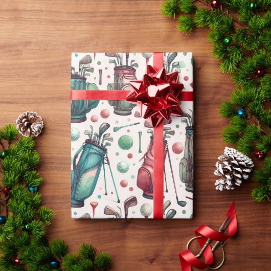 ゴルフパーティー誕生日 ラッピングペーパー (クリスマスギフト)