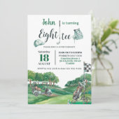 ゴルフパーティー80誕生日80歳 招待状 (スタンド正面)