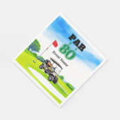 ゴルフパーティー80th誕生日 スタンダードランチョンナプキン (角)