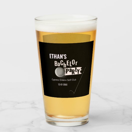 ゴルフパーティー-バチュラーパーティゴルファークラシックズホワイト タンブラーグラス (ドリンク正面)