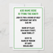 ゴルフパーティー 結婚前のお別れパーティー招待状 招待状 (裏面)