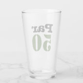 ゴルフパー50歳の誕生日でゴルファーのゴルフのナンバーズ付き タンブラーグラス (裏面)